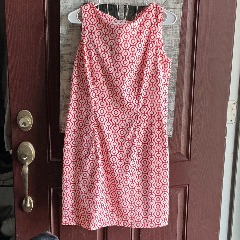 Alyx Red and White Geometric Mini Dress
